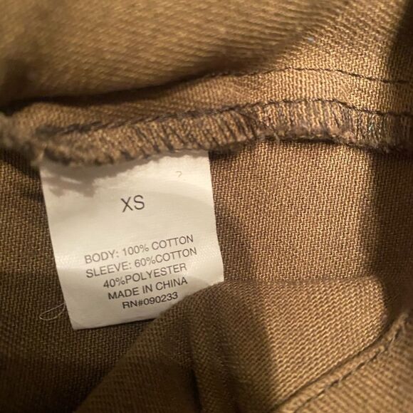 Gypsy Warrior Canvas Green Camo Jacket with Black Sweatshirt Sleeves - Picture 5 of 6